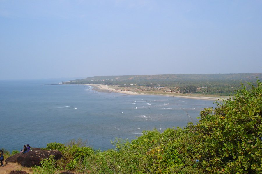 famous vagator beach seen from chapora fort